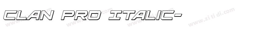clan pro Italic字体转换